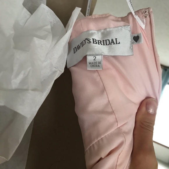 🌸 DAVID’S BRIDAL STRAPLESS MAXI CHIFFON DRESS - Picture 7 of 7